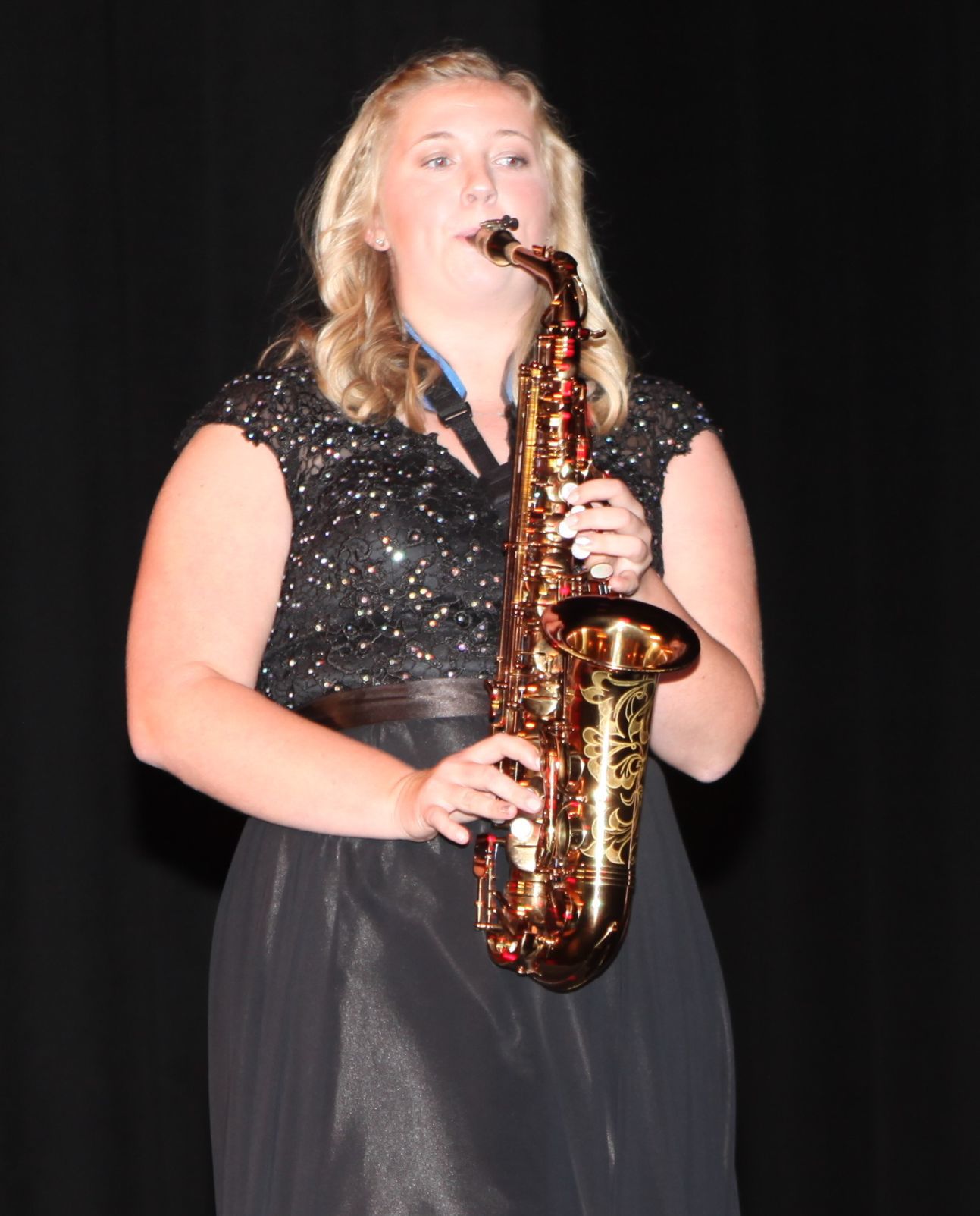 Cranberry Festival 2019 - Coronation Princess Natalie on sax